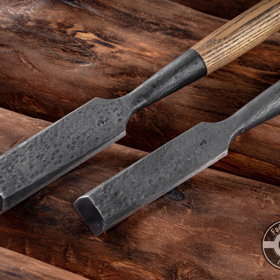 Set of Straight Long Timber Framing Chisels of 1,5