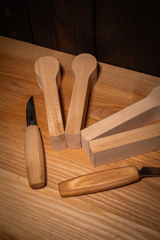 Basswood blank № 4 for carving a wooden spoon