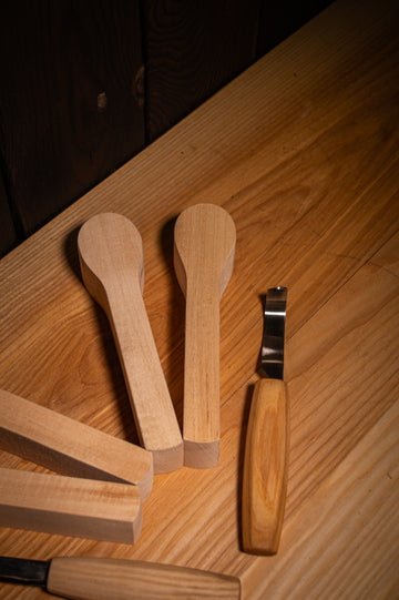 Basswood blank № 4 for carving a wooden spoon