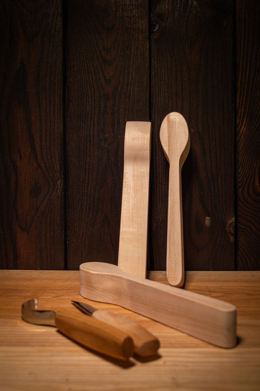 Basswood blank № 2 for carving a wooden spoon