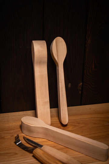 Basswood blank № 2 for carving a wooden spoon