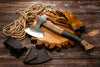Bushcraft Axe with leather wrap