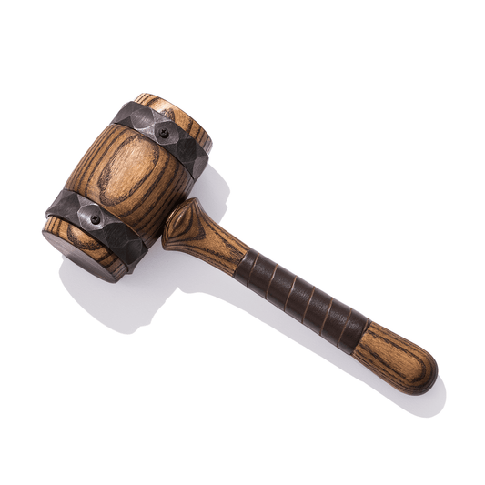 Middle-Sized Wooden Mallet with Rings