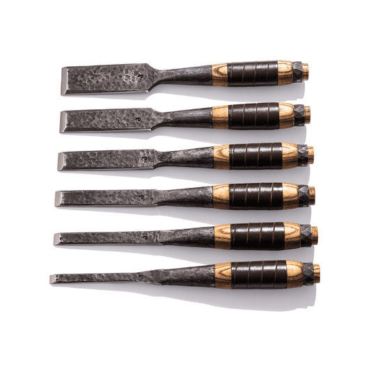 Set of Six Chisels With Wrapping