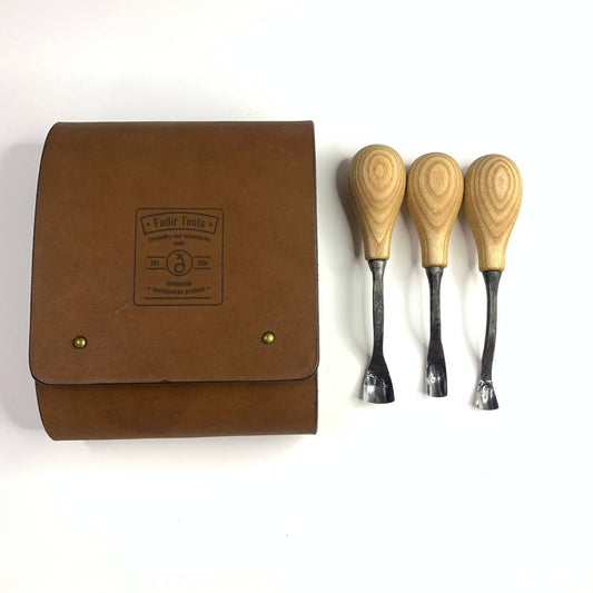 Carving Set of Small Bent Gouges