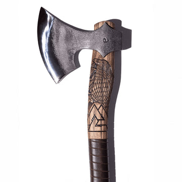 Baltic Axe "Odin" with Carved Handle